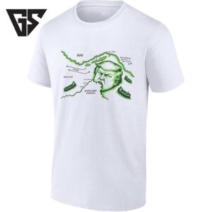 Donald Trump Map Of Iran And The Persian Gulf T-Shirt