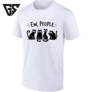 Ew People Black Cat Lover Introvert T-Shirt