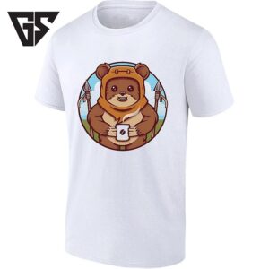 Ewok Drinking Coffee Star Wars Endor Sci Fi T-Shirt