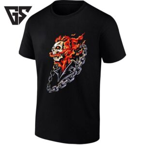 Ghost Rider Flaming Skull With Chain Marvel T-Shirt