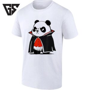 Grumpy Vampire Panda In A Cape Spooky Animal T-Shirt