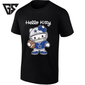 Hello Kitty Dallas Cowboys Football Player T-Shirt