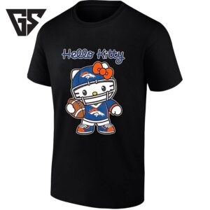 Hello Kitty Denver Broncos Football Player T-Shirt