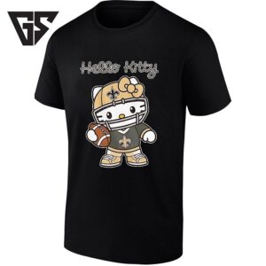 Hello Kitty New Orleans Saints Football Player T-Shirt