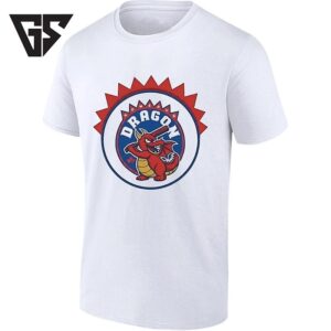 Homerun Dragon Baseball Mascot Sports Logo T-Shirt