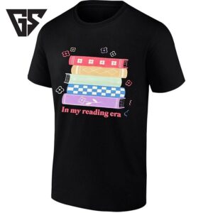 In My Reading Era Stack Of Books Book Lover T-Shirt