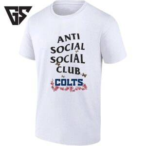 Indianapolis Colts Anti Social Social Club Floral Butterfly T-Shirt