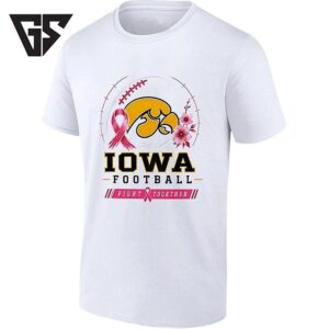 Iowa Hawkeyes Football Fight Together Breast Cancer Awareness T-Shirt