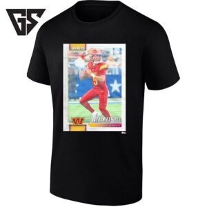 Jayden Daniels Washington Commanders Quarterback Topps Card T-Shirt