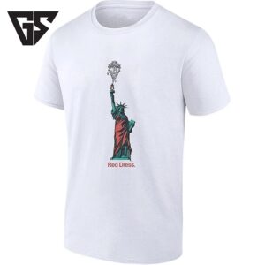 Jb Statue Of Liberty Red Dress Iconic Symbolic T-Shirt