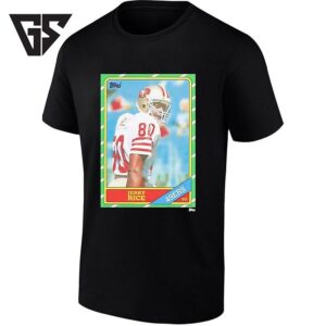 Jerry Rice San Francisco 49ers Vintage Topps Football Card T-Shirt