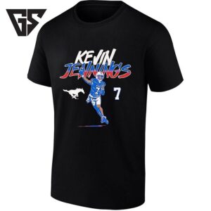 Kevin Jennings Smu Mustangs Number 7 Quarterback T-Shirt