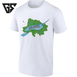Lake America Over Lake Ontario Map Geography T-Shirt