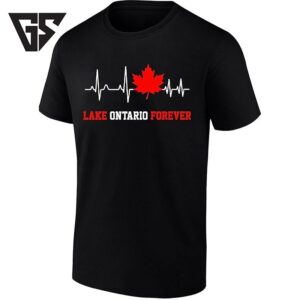 Lake Ontario Forever With Canadian Maple Leaf Heartbeat T-Shirt