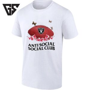 Las Vegas Raiders Anti Social Social Club Football Floral T-Shirt