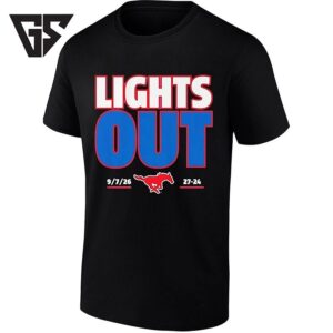 Lights Out Smu Mustangs 9 7 26 27-24 Victory T-Shirt