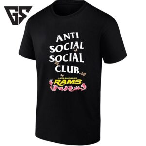 Los Angeles Rams Anti Social Social Club Floral Butterfly T-Shirt