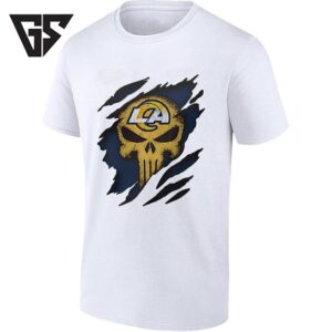 Los Angeles Rams X Punisher Skull Logo T-Shirt