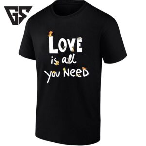 Love Is All You Need With Cute Dogs And Cats T-Shirt