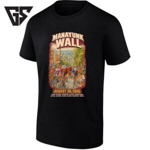 Manayunk Wall August 30 2026 Philadelphia Cycling Race T-Shirt