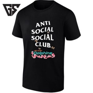Miami Dolphins Anti Social Social Club Floral Butterfly T-Shirt