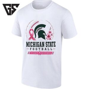 Michigan State Spartans Football Fight Together Breast Cancer Awareness T-Shirt