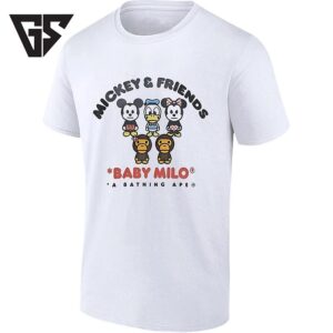 Mickey Friends And Baby Milo By A Bathing Ape T-Shirt
