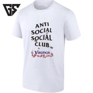Minnesota Vikings Anti Social Social Club Floral Butterfly T-Shirt