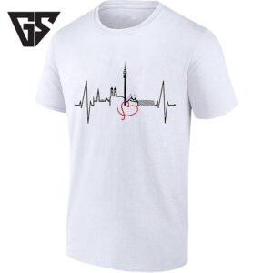 Munich Skyline Heartbeat Ekg Germany City T-Shirt