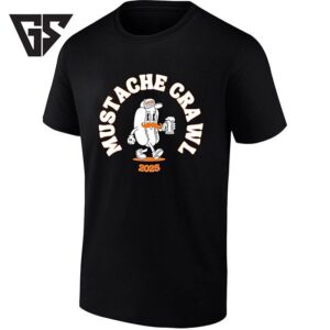 Mustache Crawl 2025 Chi20 Hot Dog Beer T-Shirt