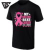 My Mom Beat Cancer Like A Boss Pink Ribbon T-Shirt