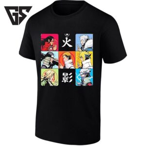 Naruto Hokage Characters Anime Konoha Ninja T-Shirt