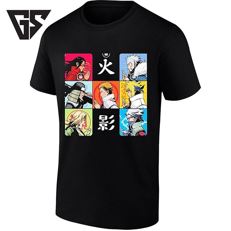 Naruto Hokage Characters Anime Konoha Ninja T-Shirt Naruto Hokage Characters Anime Konoha Ninja T-Shirt
