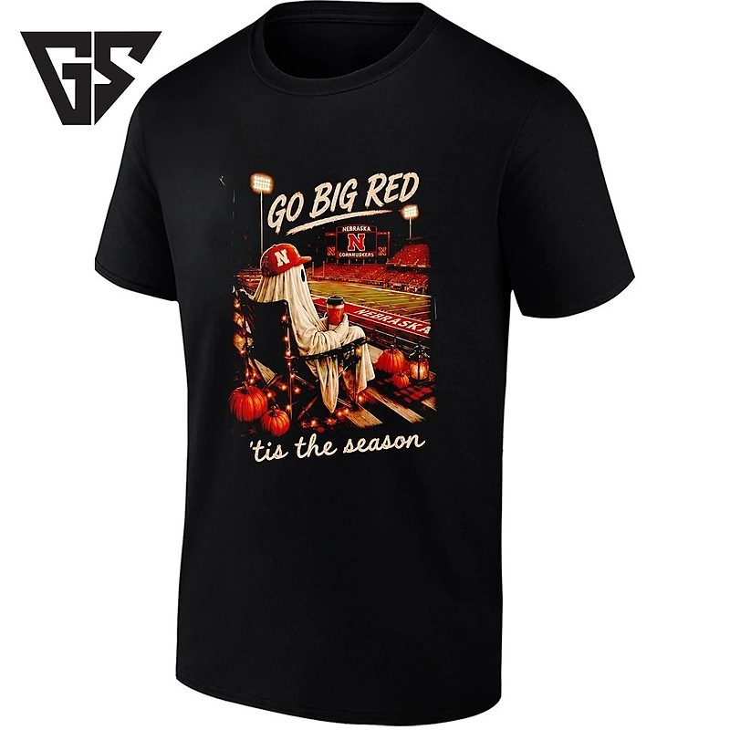 Nebraska Cornhuskers Go Big Red ’tis The Season Ghost T-Shirt Nebraska Cornhuskers Go Big Red ’tis The Season Ghost T-Shirt