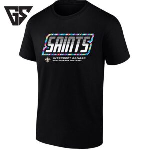 New Orleans Saints Intercept Cancer Football T-Shirt