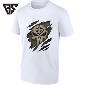 New Orleans Saints X Punisher Skull Logo T-Shirt