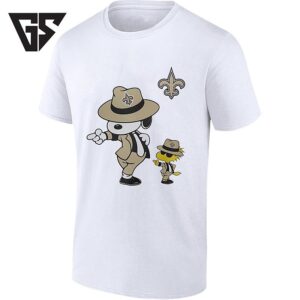 New Orleans Saints X Snoopy And Woodstock Dancing With Pop Rock T-Shirt