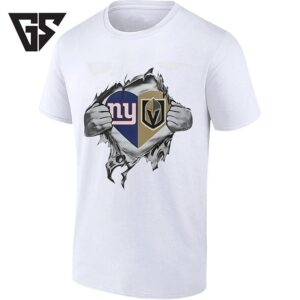 New York Giants And Vegas Golden Knights Heart T-Shirt