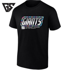 New York Giants Intercept Cancer Football T-Shirt