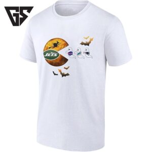 New York Jets Pac-Man Halloween With Buffalo Bills Miami Dolphins And New England Patriots T-Shirt