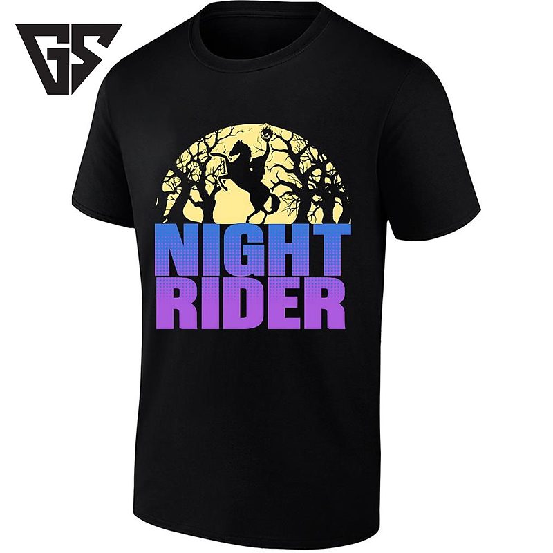 Night Rider Headless Horseman Halloween Silhouette T-Shirt Night Rider Headless Horseman Halloween Silhouette T-Shirt