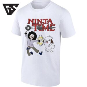 Ninja Time Kiba Inuzuka And Jake The Dog High Five T-Shirt