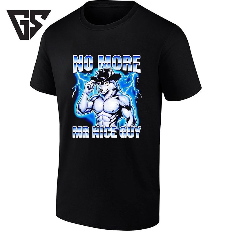 No More Mr Nice Guy Wolf Cowboy Edgy T-Shirt No More Mr Nice Guy Wolf Cowboy Edgy T-Shirt