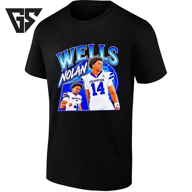Nolan Wells Dreamathon 14 Football Player T-Shirt Nolan Wells Dreamathon 14 Football Player T-Shirt