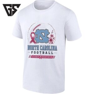 North Carolina Tar Heels Football Fight Together Breast Cancer Awareness T-Shirt