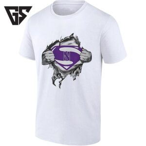 Northwestern Wildcats Superman Logo NCAA T-Shirt