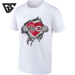 Ohio State Buckeyes And Cincinnati Reds Heart T-Shirt