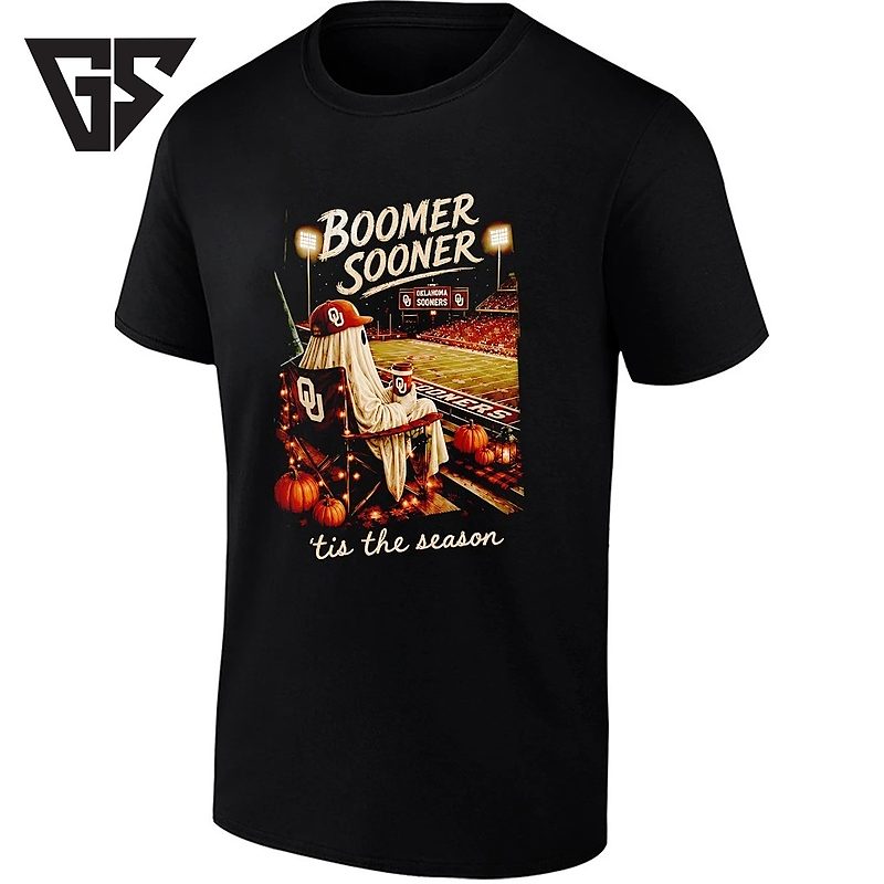 Oklahoma Sooners Boomer Sooner ’tis The Season Ghost T-Shirt Oklahoma Sooners Boomer Sooner ’tis The Season Ghost T-Shirt