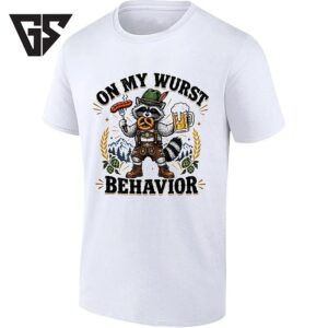 On My Wurst Behavior Raccoon Oktoberfest T-Shirt