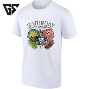 Oregon Ducks Vs Oklahoma State Cowboys Saturday Throwdown Sept 12 2026 T-Shirt